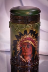 Handel Ware Glass Indian Chiefs Humidor