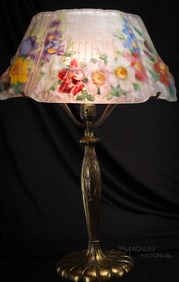 Pairpoint Puffy Reverse Painted Marlboro Lamp