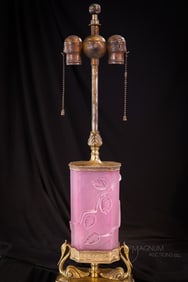 Steuben Rose Quartz Applied Art Glass Swans