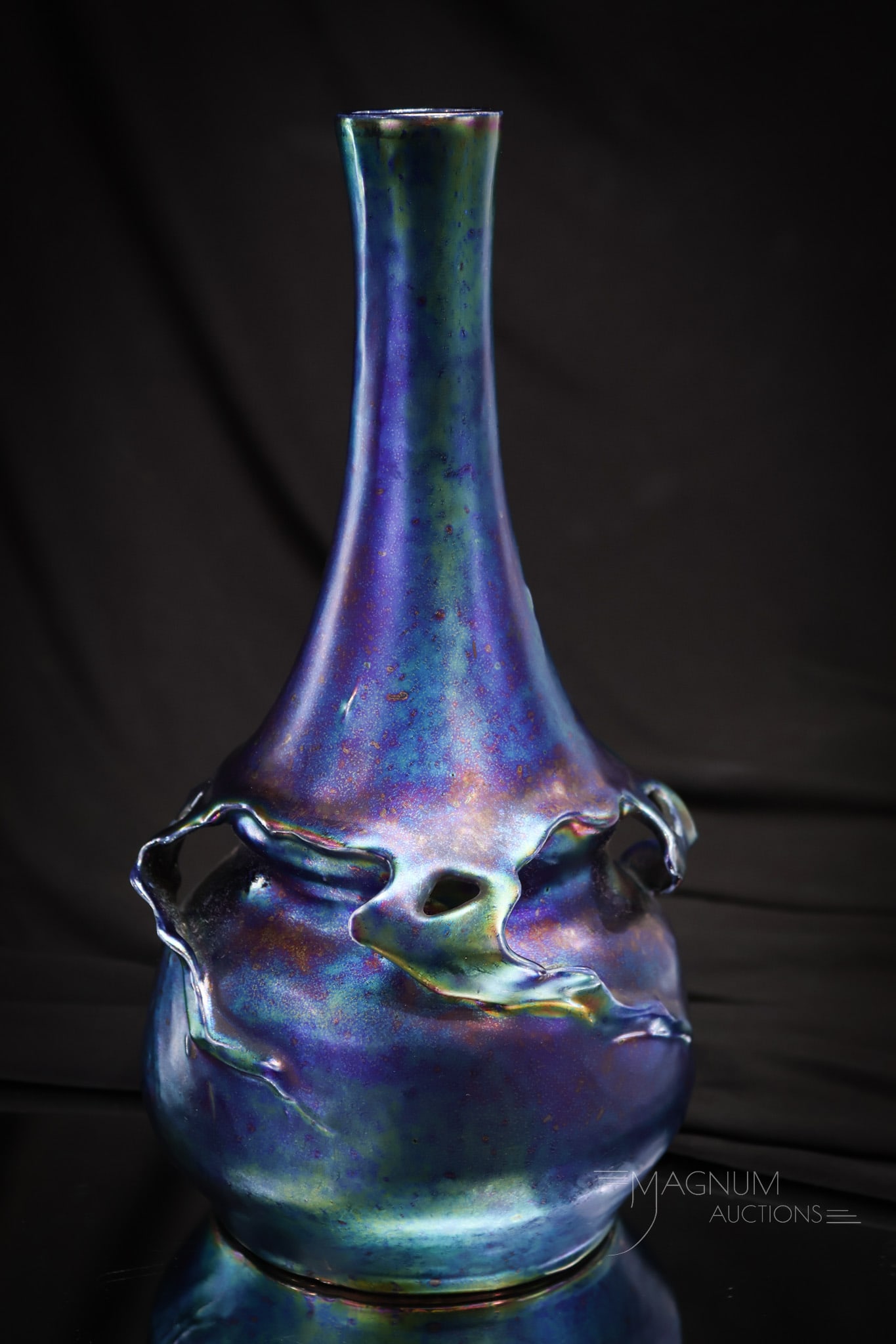 Austrian ca. 1920 Heliosine Pottery Co. 11 1/2" Vase (1 of 7)