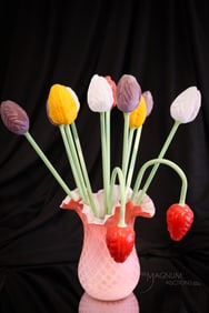 12 pc Lot German Blown Glass Tulips