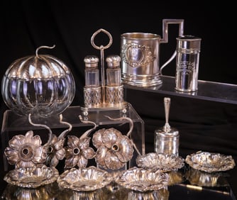 14 pc Lot Antique Sterling Silver Gorham Colgate & More 18.374 OZT