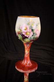 Willets Belleek 11" Wild Roses and Blackberries Chalice