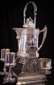 Monumental Victorian Middletown Silverplate Ornate 23" Tipler