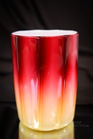New England Glass Plated Amberina Victorian Glass Tumbler