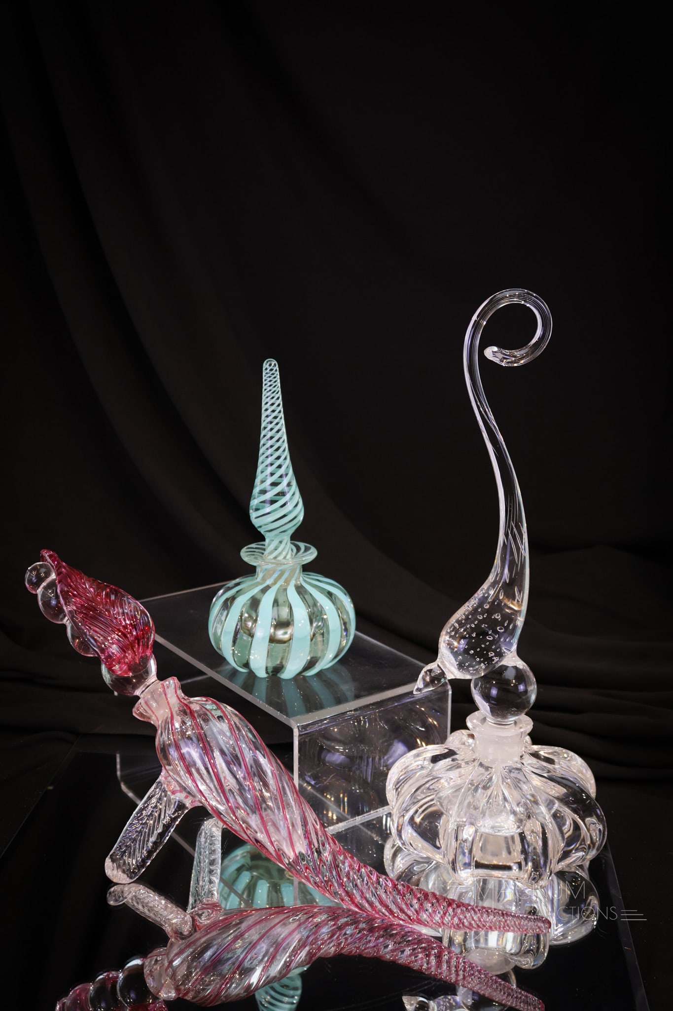 3 pc Lot Pairpoint Glass Perfume Bottles (1 of 15)