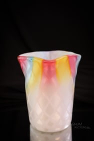 Rare Rainbow Victorian Diamond Quilt Tumbler