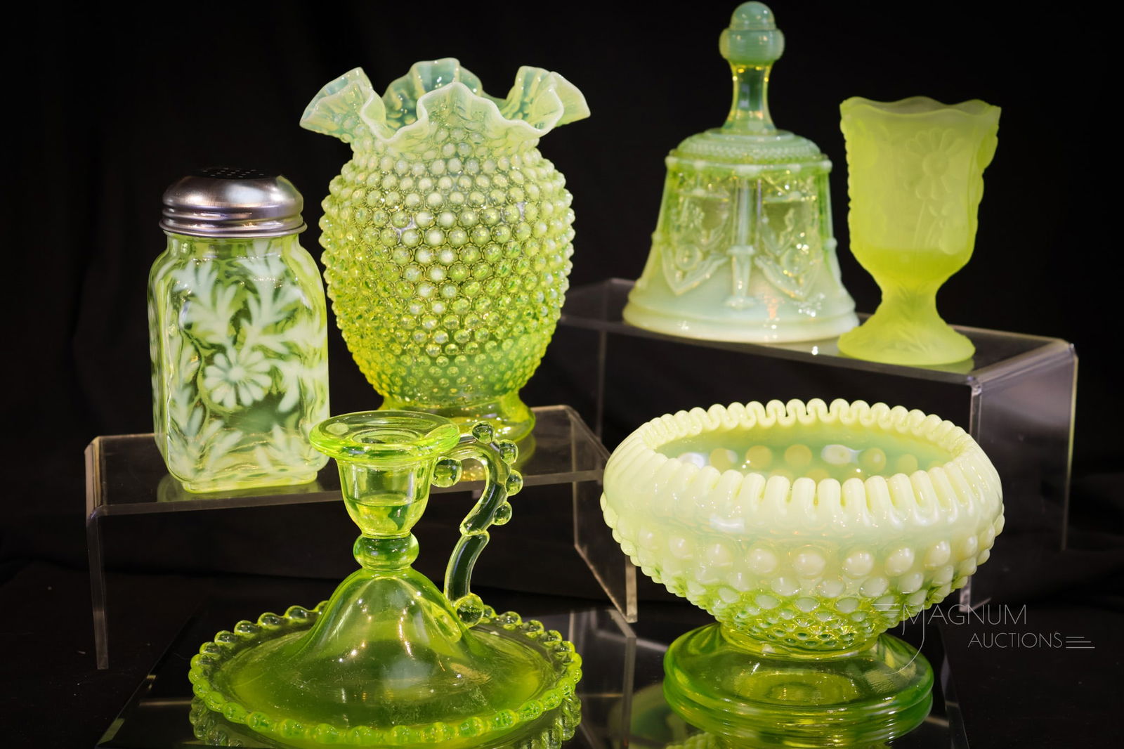 6 pc Lot Vaseline Glass Lovin' (1 of 8)