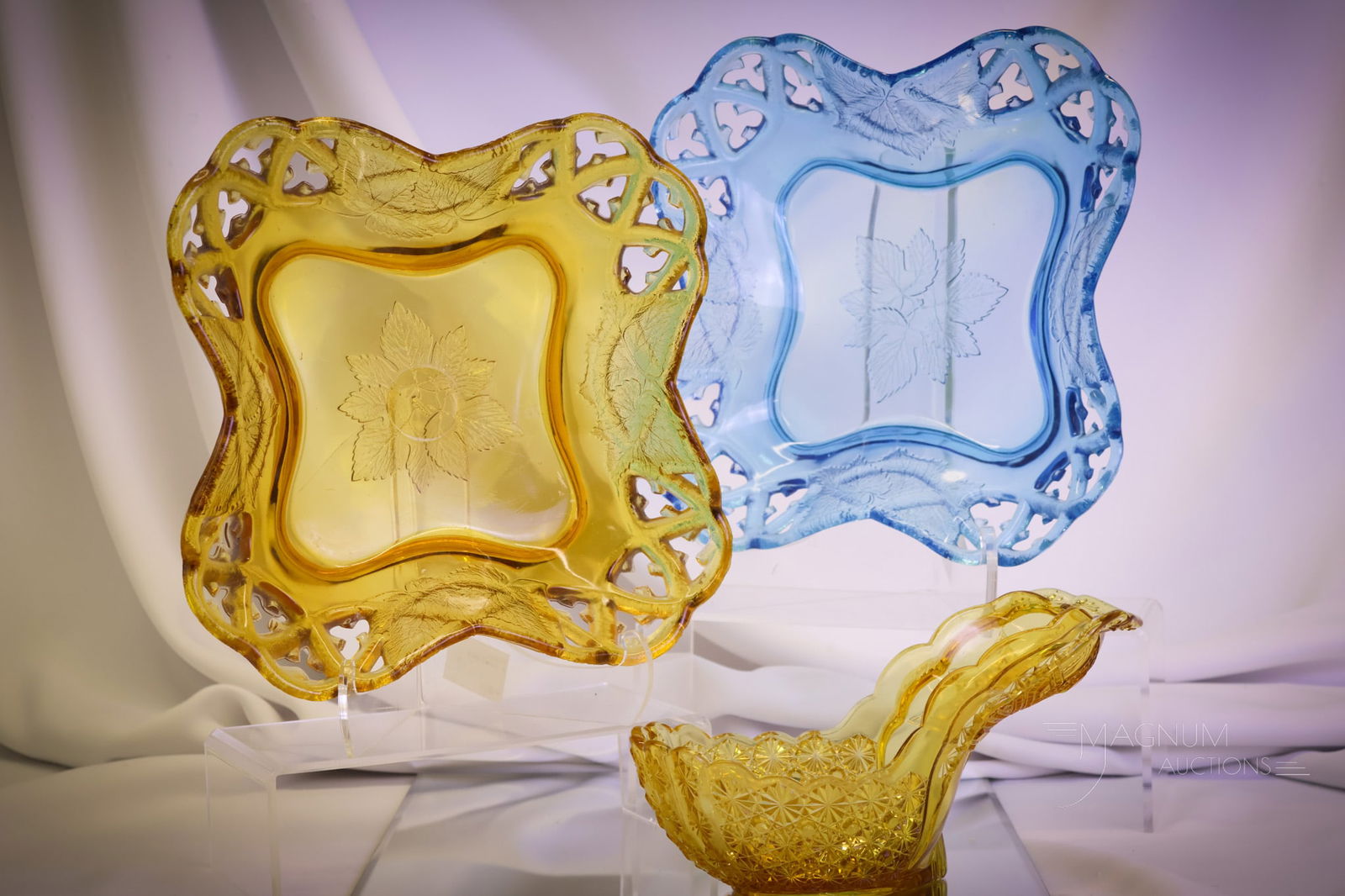 3 pc Lot Victorian Pattern Glass Bryce Bros. & More (1 of 10)