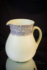 Very Rare New England Green Opaque Victorian Glass Water Pitcher