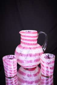 Harrach Phoenix Victorian Glass Mica Water Set
