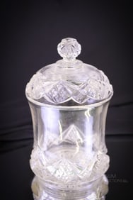 2 pc Lot Rare Northwood Diamond Spearhead Victorian Glass