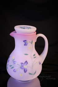 Fenton Blue Burmese "Periwinkle" Ltd # 249/1950 Glass Guest Set