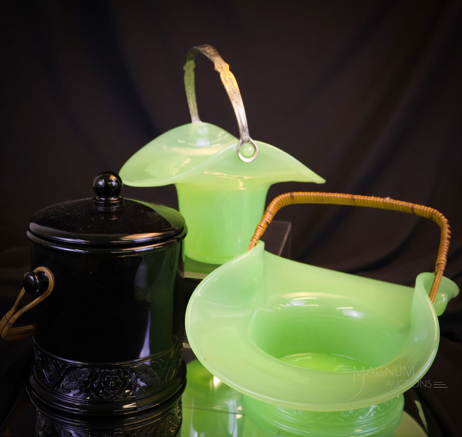 3 pc Lot Fenton ca. 1930's Opaque Glass (1 of 9)