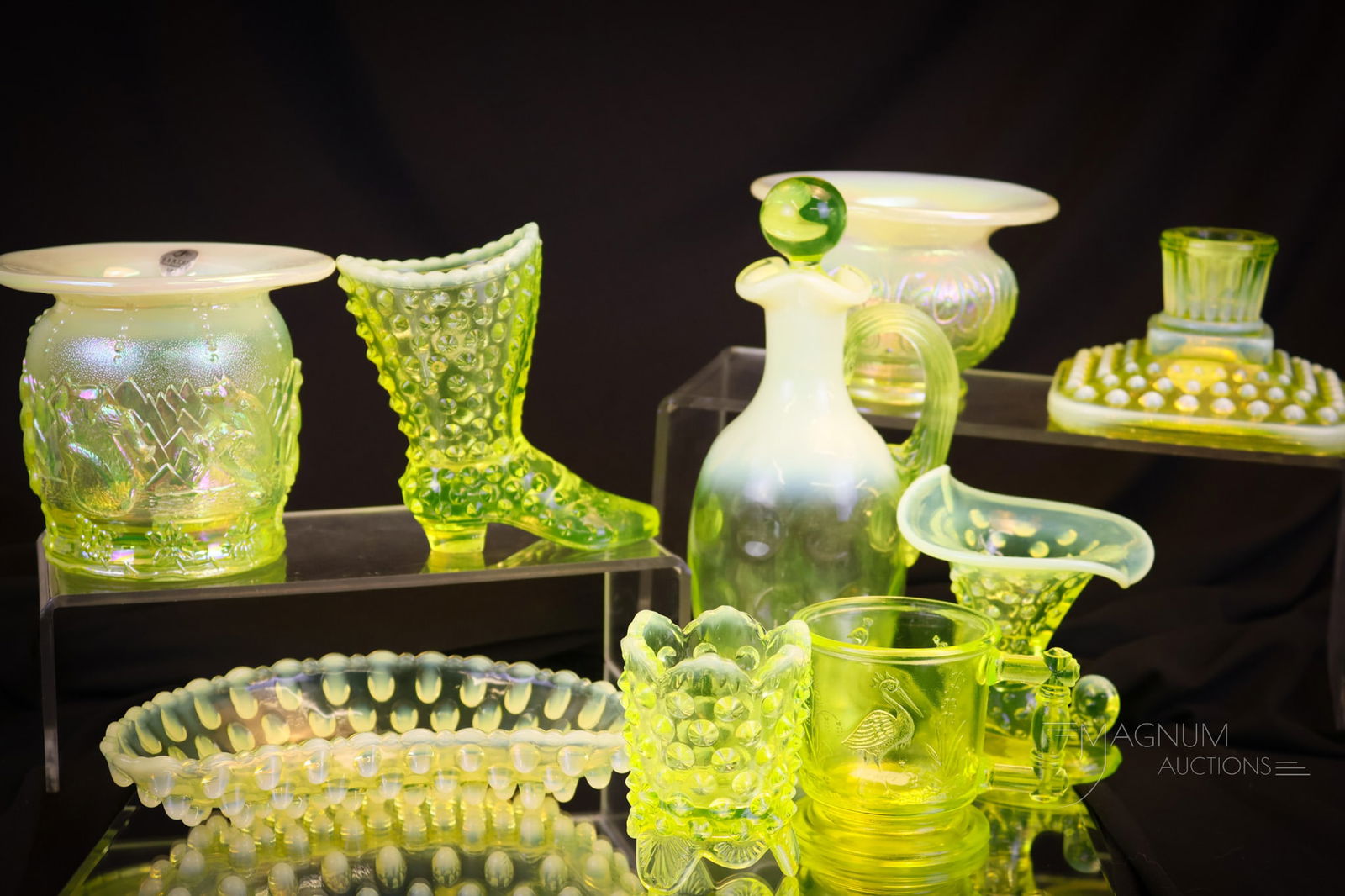 9 pc Lot Vaseline Fenton Gibson Imperial & More Collectible Glass (1 of 8)