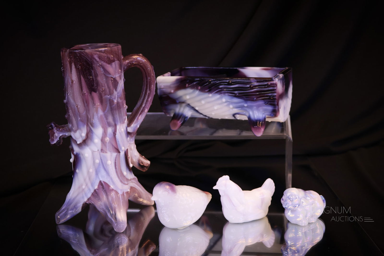 5 pc Lot Fenton & Imperial Purple Slag Glass (1 of 9)