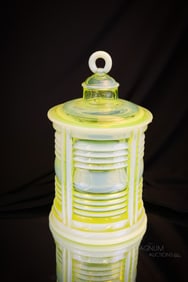Duncan Miller Sanibel Line Nautical Vaseline Opalescent Humidor