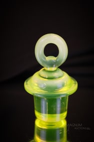 Rare Duncan Miller Sanibel Line Nautical Vaseline Opalescent Glass Stopper