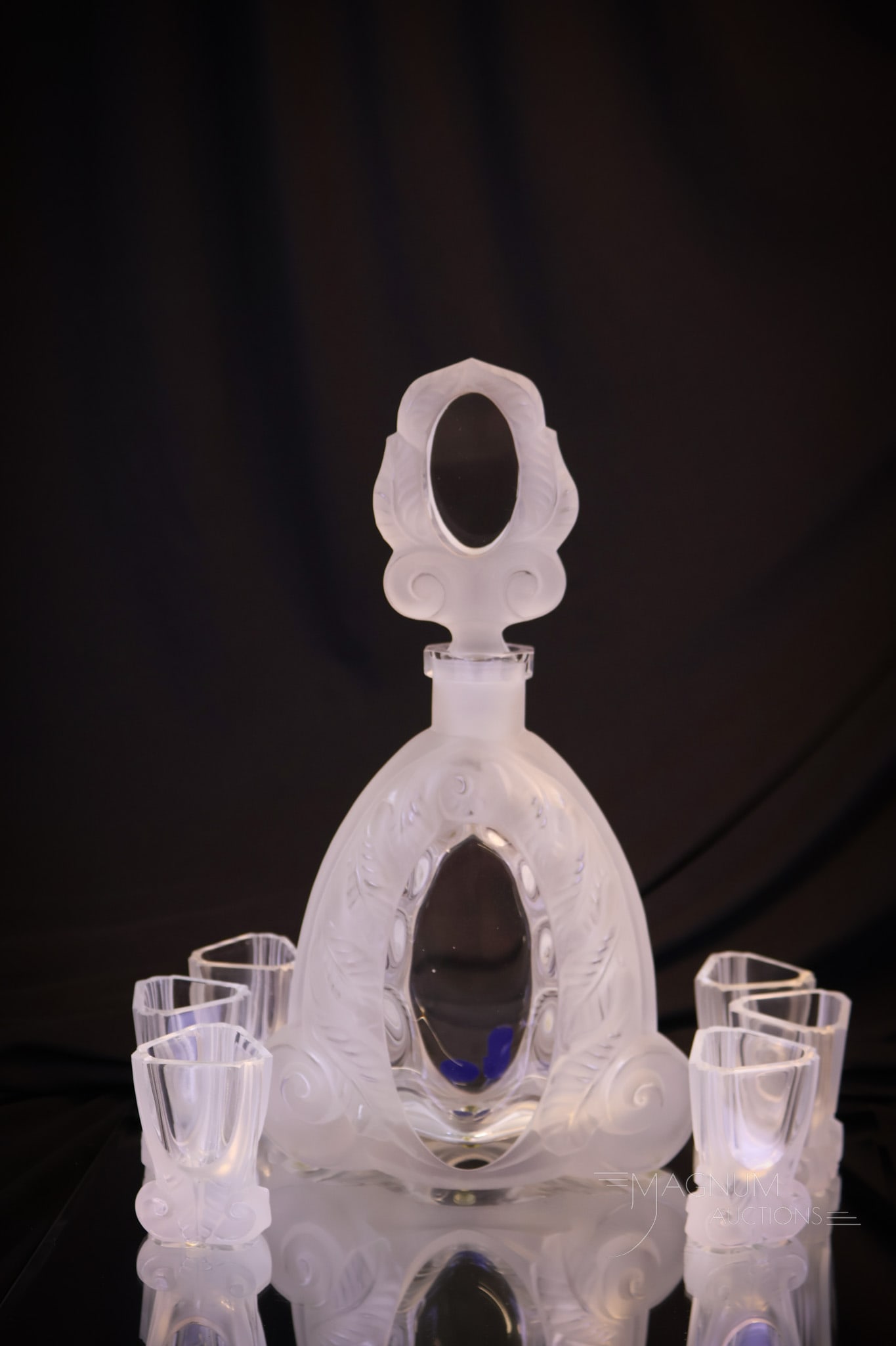 7 pc Czech Zelesny Bros. Art Deco Decanter Set (1 of 8)