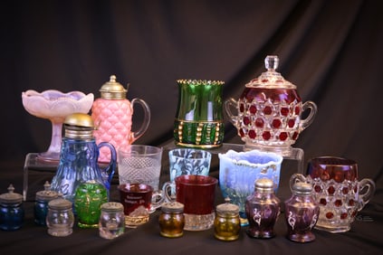 20 pc Lot Victorian Pattern Glass Goodies