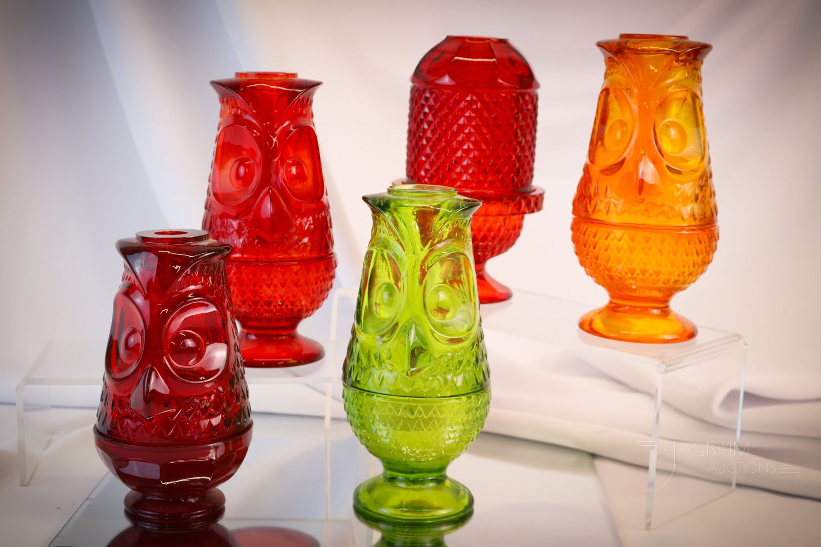 5 pc Lot Viking Glass Fairy Lamps (1 of 10)