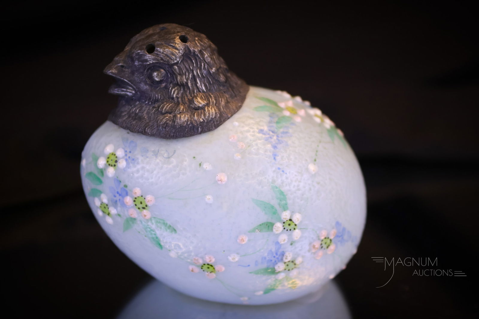 Mt. Washington Victorian Glass Chick Head Salt Shaker (1 of 6)