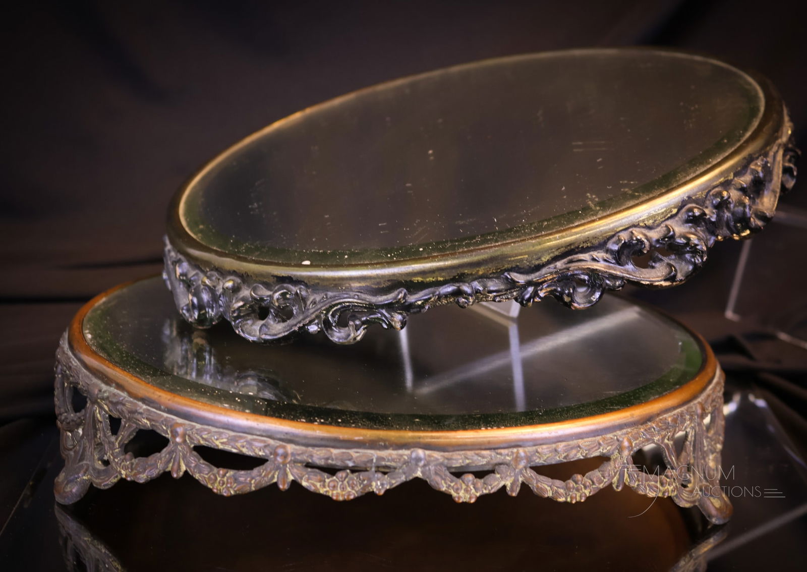 2 pc Lot Victorian Plateau Mirrors (1 of 6)