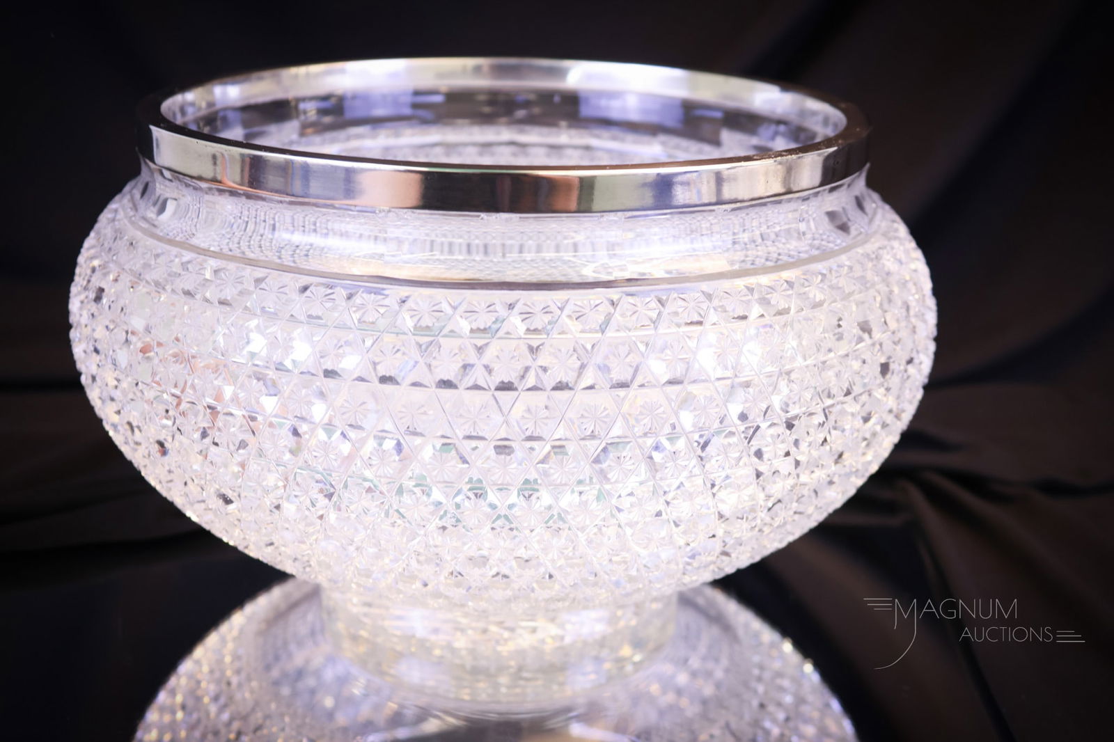 BPCG Hallmarked Brilliant Period Cut Glass Sterling Silver 8" Bowl (1 of 7)