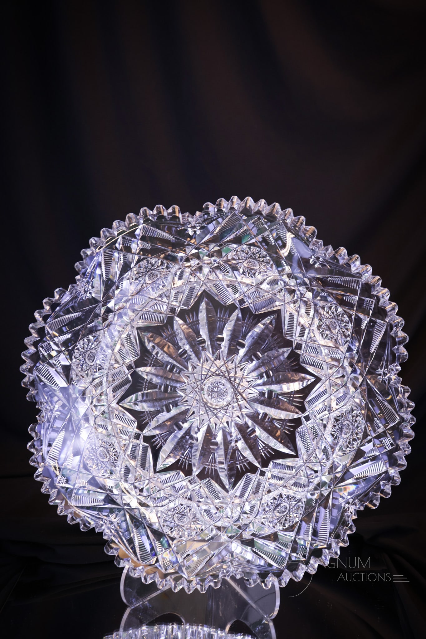 Signed Libbey ABP American Brilliant Period Cut Glass Geometric Plate (1 of 7)