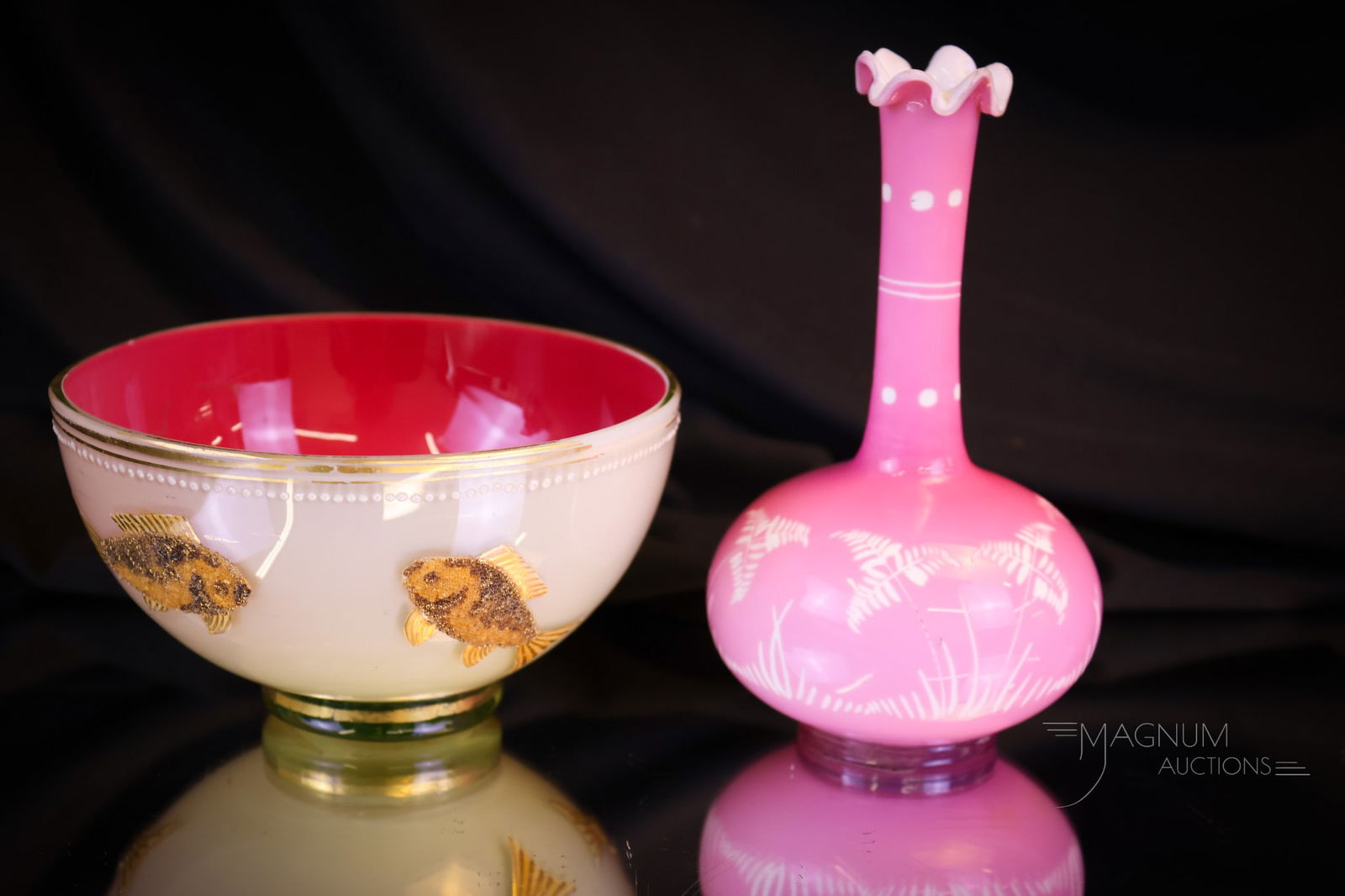 2 pc Lot Victorian Art Glass (1 of 9)