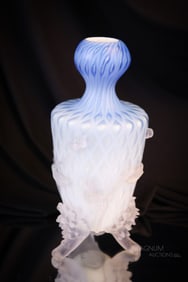 Rare Victorian Mother of Pearl Applied Glass Vase