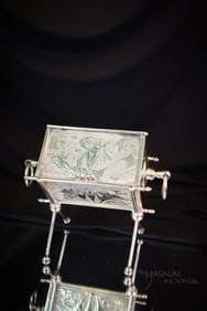 Victorian Silverplate Jewelry Casket Dated 1878