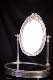 Hollywood Regency Neoclassical Vanity Dresser Mirror Tray