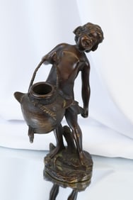 Auguste Moreau "Le Pot Casse" (The Broken Pot) Bronze Statue