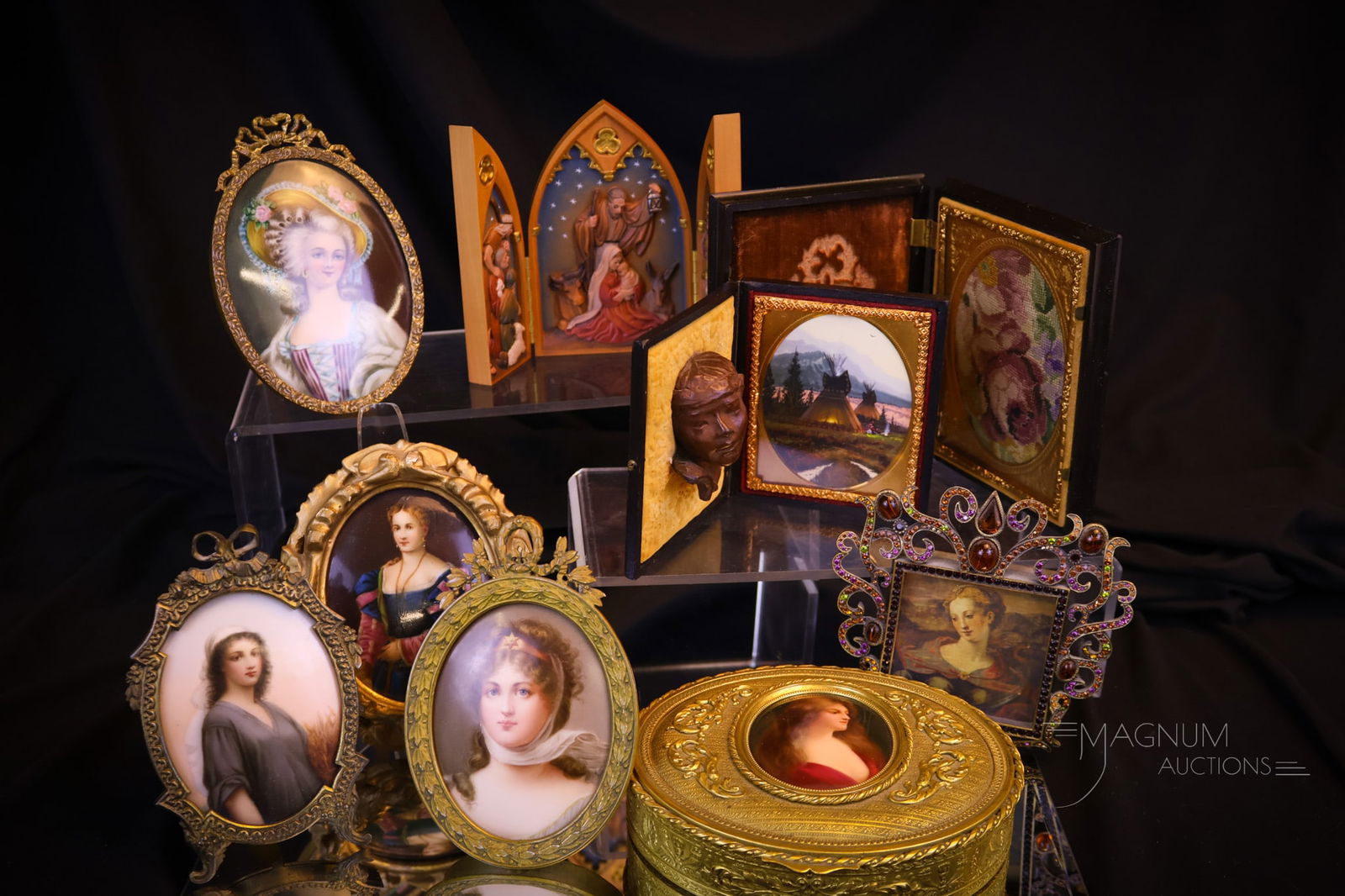 9 pc Lot Framed Objects (1 of 8)