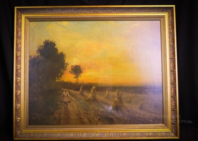 John Evers, American 1797-1884 Framed Oil on Canvas