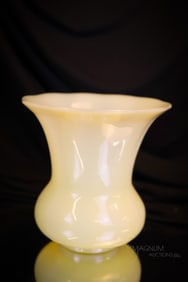 Steuben Art Glass Ivory Shade Uranium Vase