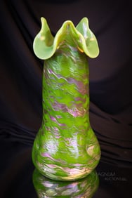 Rindskopf Iridescent Art Glass Vase