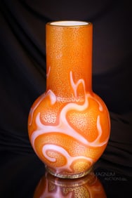 Loetz Octopus Federzeichnung Mother of Pearl Art Glass Vase
