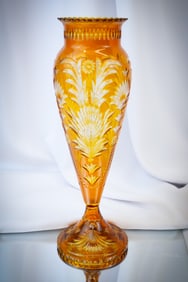 Bittersweet Cut to Clear 13 1/2" tall Vase