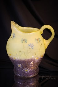 Very Rare Daum Nancy French Cameo Art Glass Water Pitcher