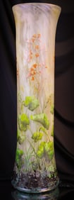 23 3/4" Monumental Daum Nancy French Cameo Art Glass Vase