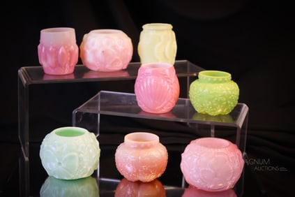 8 pc Lot Victorian Glass Toothpick Holders Consolidated & More