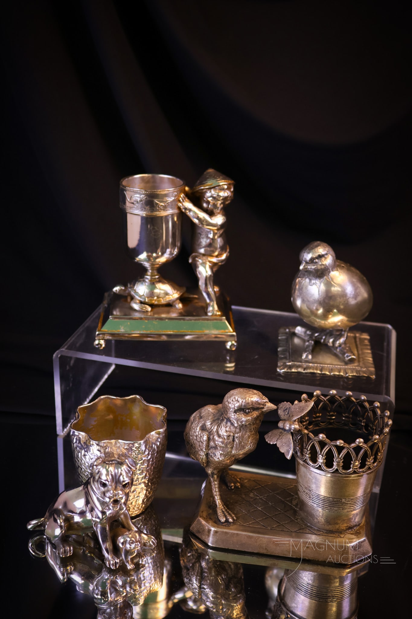 4 pc Lot Victorian Figural Silverplate Toothpick Holders (1 of 16)