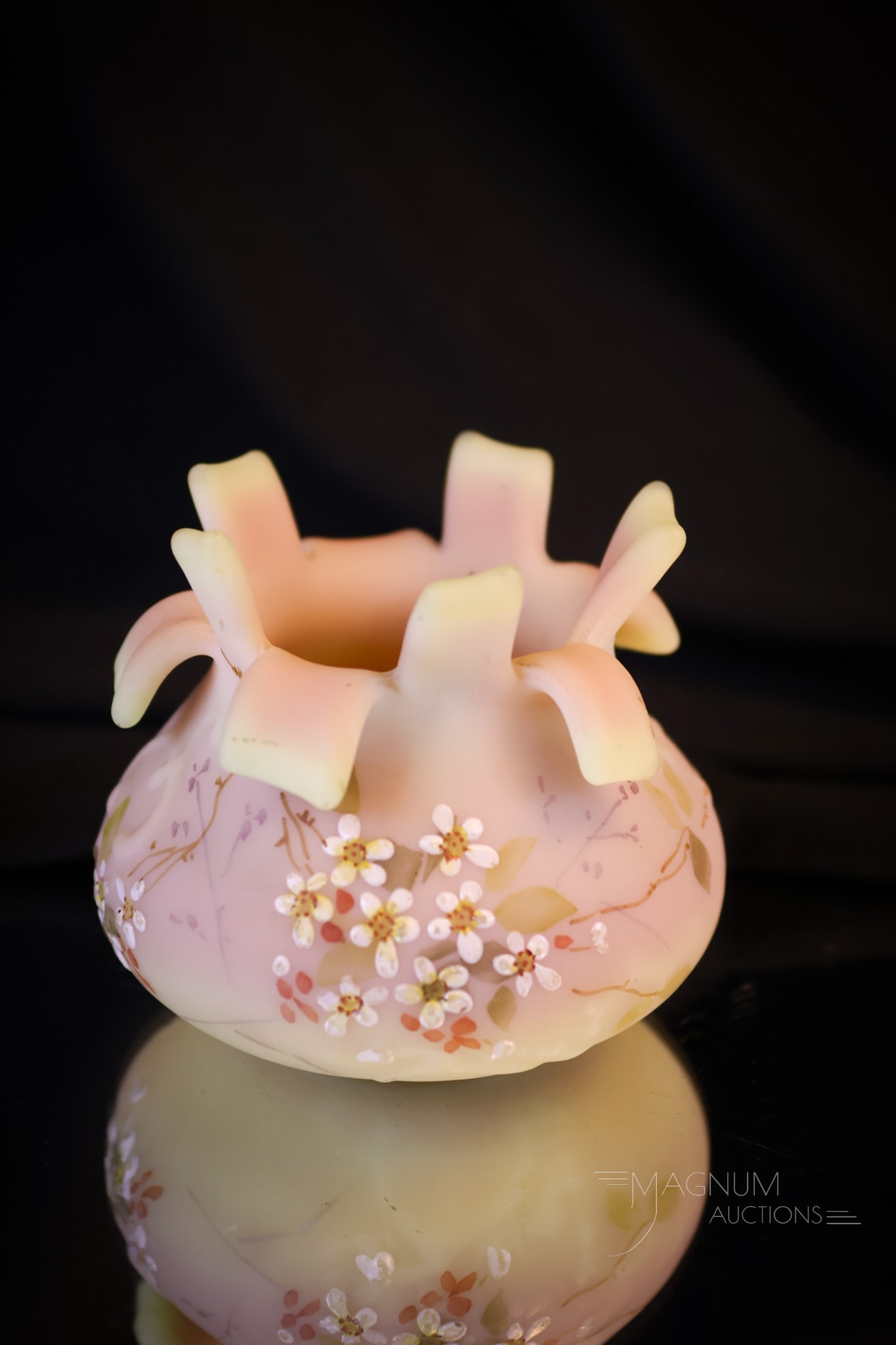 Mt. Washington Burmese Victorian Glass Toothpick Holder (1 of 6)