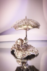Pairpoint Victorian Silverplate Palmer Cox Brownie Figural Toothpick Holder