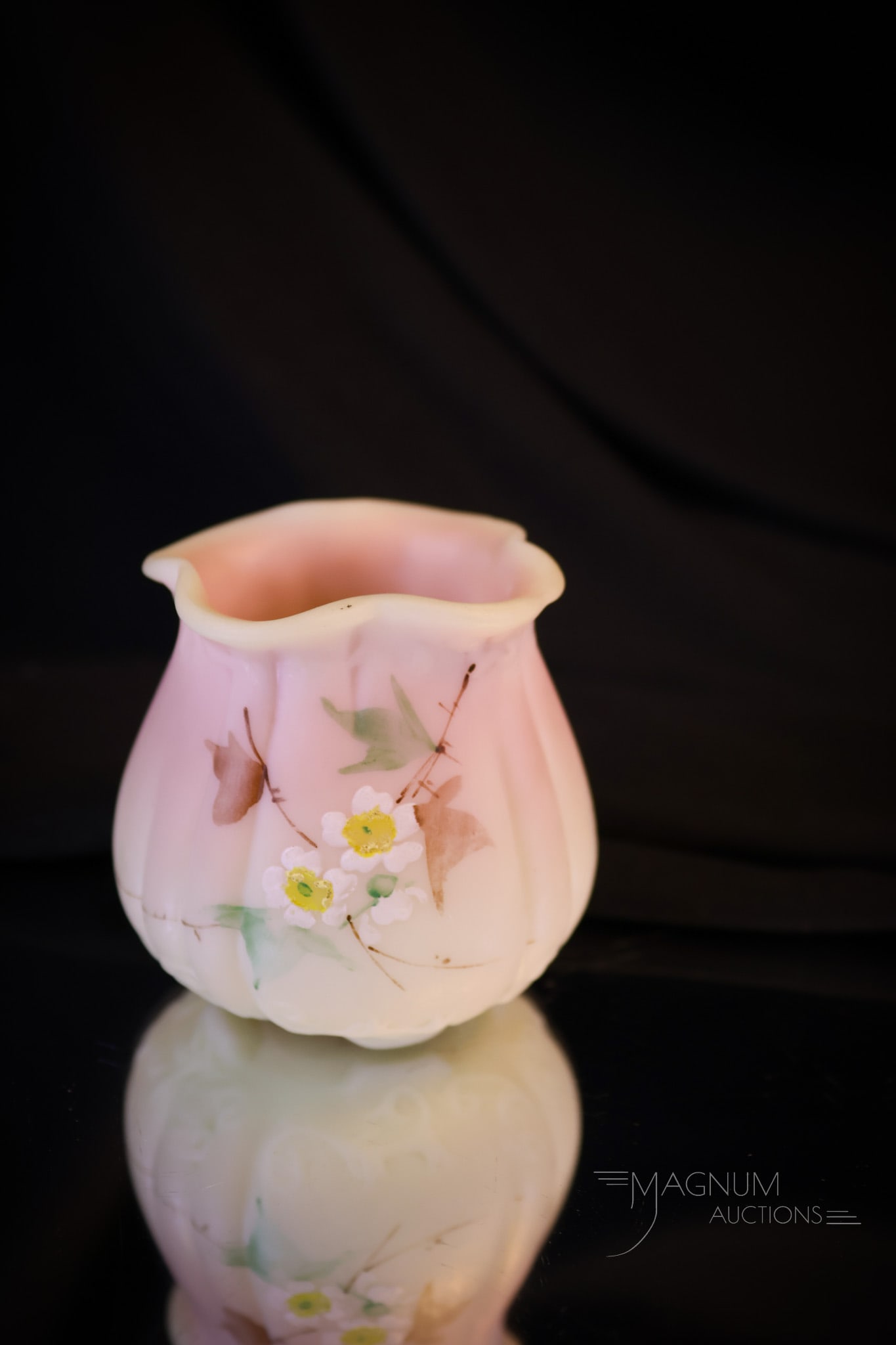 Mt. Washington Victorian Burmese Glass Toothpick Holder (1 of 4)