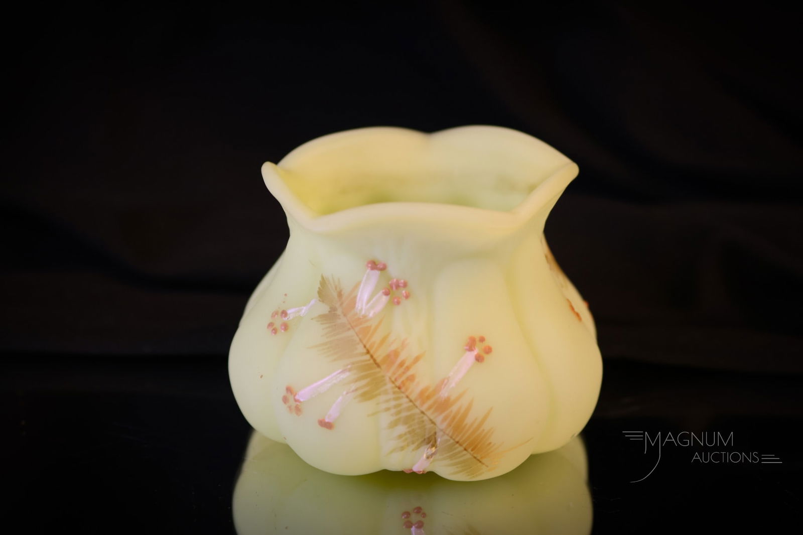 Mt. Washington Unfired Burmese Victorian Fig Toothpick Holder (1 of 5)