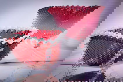 2 pc Lot Hobbs Neapolitan Victorian Glass Bowls