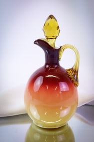 Hobbs Wheeling Peachblow Victorian Glass Cruet